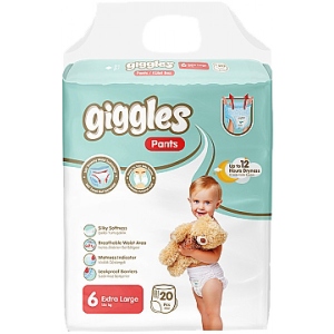 Одноразові підгузки-трусики Giggles XL (15+ кг), 20 шт. (5165) купити в Україні