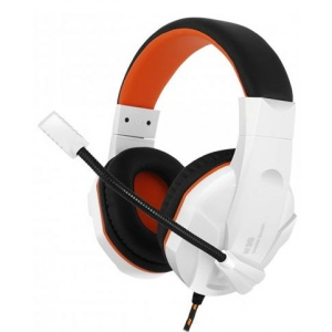 Гарнітура дротова ігрова Gemix N20 White-Black-Orange Gaming офіційний сайт