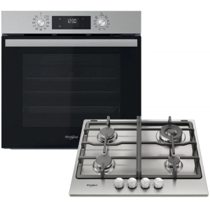 Духова шафа + варильна поверхня газова Whirlpool OMR58HU1X+TKRL661IXEU