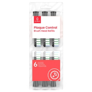 Насадка для зубної щітки Oclean Oclean P1C5 B06 Plaque Control Brush Head Black 6 шт. (6970810552232)
