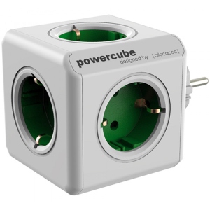 Розгалужувач 220В Allocacoc Powercube Original 5р Green (1100GN/DEORPC)