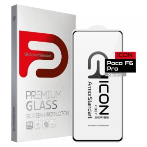 Захисне скло для смартфону Armorstandart Icon for Poco F6 Pro Black (ARM73499)