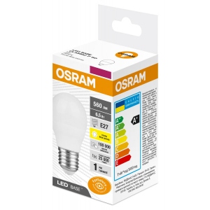 Лампочка світлодіодна Osram LED BASE P60 6,5W 560Lm 3000K E27 (4058075627734)
