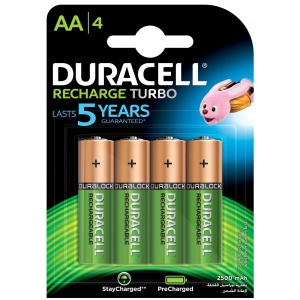 Акумулятор тип AA Duracell AA HR6 2500mAh 4 шт. (5005001/6486621)