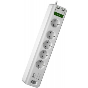 Мережевий фільтр APC Essential SurgeArrest 5 розеток + 2 USB (PM5U-RS)