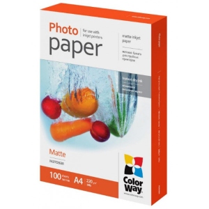 Фотопапір А4 Colorway A4 220г матовая 100л. (PM220100A4)
