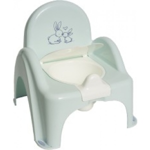 Горщик дитячий Tega Baby стільчик Зайчики з музикою Салатовий (PO-065-105)