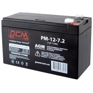 Акумулятор для ДБЖ Powercom 12V, 7.2 A (PM-12-7,2)