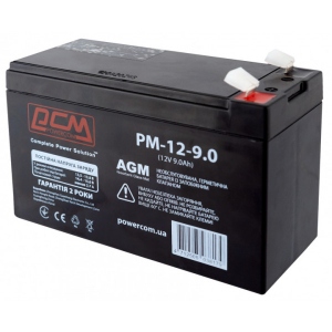 Акумулятор для ДБЖ Powercom 12V, 9.0 A (PM-12-9.0)