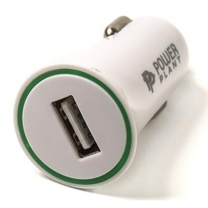 Автомобільний зарядний пристрій PowerPlant (1xUSB 2.1A) White (SC230129)
