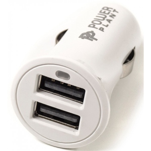 Автомобільний зарядний пристрій PowerPlant 2xUSB 3.1A White (DV00DV5036)