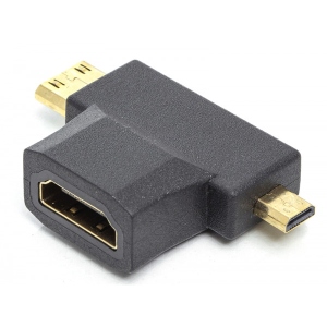 Кабель HDMI PowerPlant 3 in 1 HDMI Female to Mini HDMI Male + Micro HDMI Male (CA912056)