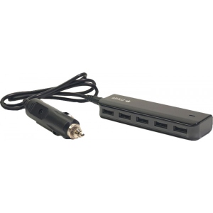 Автомобільний зарядний пристрій PowerPlant UB-860 5xUSB Black (SC230044)