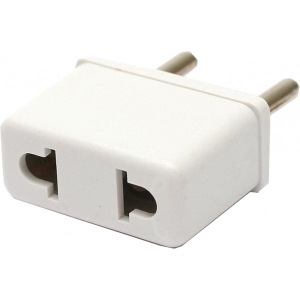 Перехідник 220В PowerPlant US - EU White (DV00DV0023)