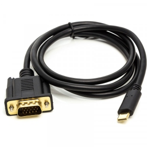порівняти ціни на Уцінка - Перехідник PowerPlant USB-C 3.1 Male to VGA Male High Speed (CA912117) #