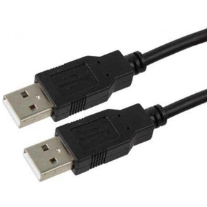 Кабель USB type A - USB type A PowerPlant USB 2.0 AM-USB 2.0 AM One Ferrite 3m Black (KD00AS1215)