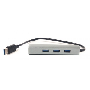 Переходнік USB-C - USB PowerPlant USB 3.0 3 порта + Gigabit Ethernet (CA910564)