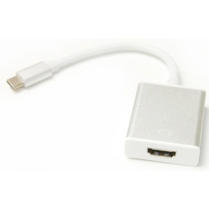 Перехідник PowerPlant USB Type-C-HDMI 0.15m White (KD00AS1272)