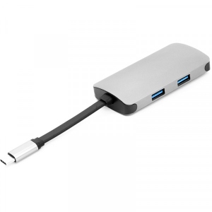 Хаб USB PowerPlant USB Type-C - HDMI 4K USB 3.0 (CA911691)