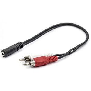 Кабель 3.5 мм - RCA PowerPlant (CA910847) 3.5mm(F)-2хRCA(M) Black продаж