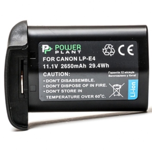 Акумулятор для фотокамери PowerPlant Canon LP-E4 2650mAh (DV00DV1215)