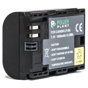 Акумулятор для фотокамери PowerPlant Canon LP-E6 Chip 1800mAh (DV00DV1243)