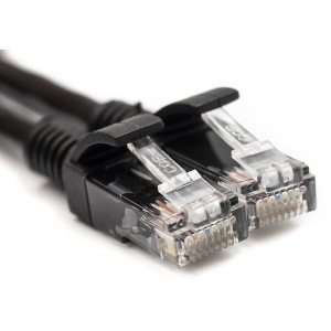 Кабель патч-корд PowerPlant Cat5E UTP 0.5m Black (CA911523)