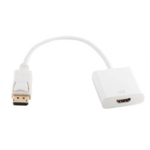Перехідник HDMI PowerPlant DisplayPort-HDMI 0.15m White (KD00AS1277)