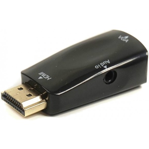 Перехідник PowerPlant HDMI-VGA 0.5m Black (CA910267)
