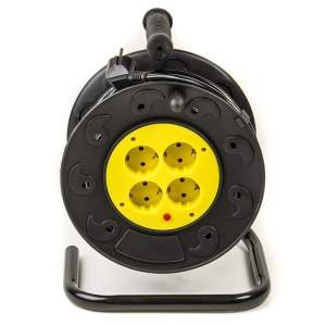 Подовжувач 220В PowerPlant JY-2000/40 (PPRA08M400S4) 4 розетки 40m Black
