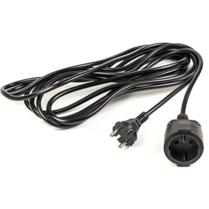 Подовжувач 220В PowerPlant JY-3021/5 (PPEA08M50S1) 1 розетка 5m Black
