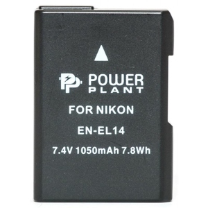 Акумулятор для фотокамери PowerPlant Nikon EN-EL14 Chip 1050mAh (DV00DV1290)