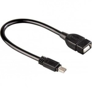 Кабель PowerPlant OTG USB 2.0 AF - Mini 0.5m (KD00AS1235)