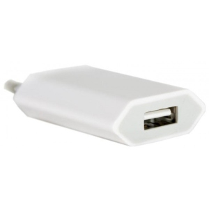 Мережевий зарядний пристрій PowerPlant Slim 1xUSB 1A White (DV00DV5061)