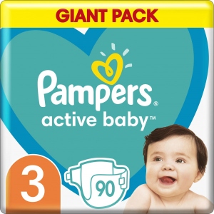 Одноразові підгузки Pampers Active Baby Розмір 3 (6-10 кг), 90 шт. (81680814)