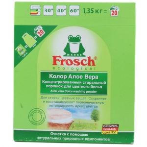 Пральний порошок Frosch концентрат Колор А Лое Віра 1,35 кг