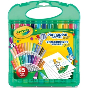 Набір для малювання Crayola в кейсі з міні-фломастерами (washable) та папером (04-5227)