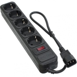 Мережевий фільтр PaTron SP-1052U 5 розеток 0.5 m Black (EXT-PN-SP-1052U)