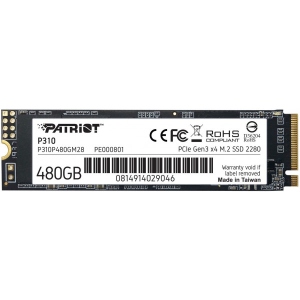 SSD-накопичувач внутрішній Patriot M.2 480GB PCIe 3.0 P310 (P310P480GM28)