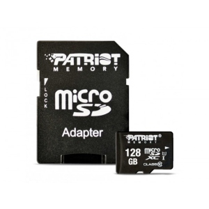 Карта пам'яті Patriot 128GB microSDXC C10 UHS-I LX + SD (PSF128GMCSDXC10)