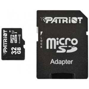 Карта пам'яті Patriot LX microSDHC 32GB UHS-I Class 10 + SD-adapter (PSF32GMCSDHC10)