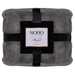 Плед двоспальний SOHO 200х230 см Pattern Gray гладкий (1011К)