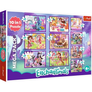 Пазли картонні (3-4 роки) Trefl Пригоди Enchantimals/Mattel: Enchantimals (10в1) (90354)