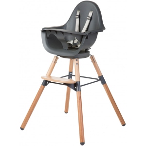 Стільчик для годування класичний Childhome Evolu ONE.80° Natural/Anthracite (CHEVO180NA)