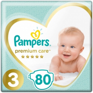 Одноразові підгузки Pampers Premium Care 3 80 шт. (4015400507499)