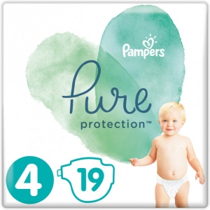 Одноразові підгузки Pampers Pure Protection Розмір 4 (9-14 кг), 19 шт. (81737804)