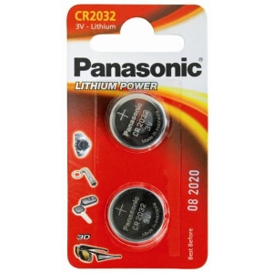 Батарейка тип CR2032 Panasonic CR 2032 BLI 2 LITHIUM (CR-2032EL/2B)