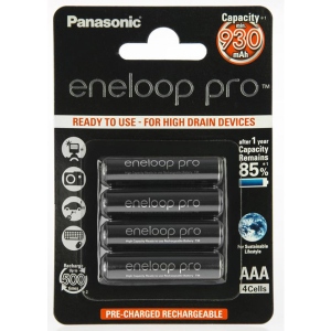 Акумулятор тип AAA Panasonic Eneloop Pro AAA 930 mAh 4BP (BK-4HCDE/4BE)