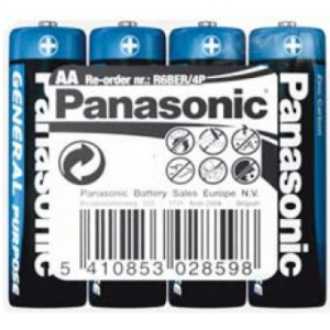 Батарейка тип AA Panasonic GENERAL PURPOSE R6 TRAY 4 ZINK-CARBON