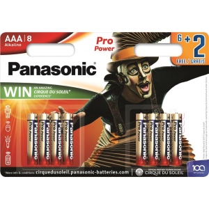 Батарейка тип AAA Panasonic PRO POWER AAA BLI 8 ALKALINE Cirque du Soleil (LR03XEG/8B2FCDS)